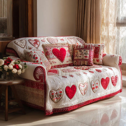 Soft Romance Quilted Sofa Cover NCU0DV9139
