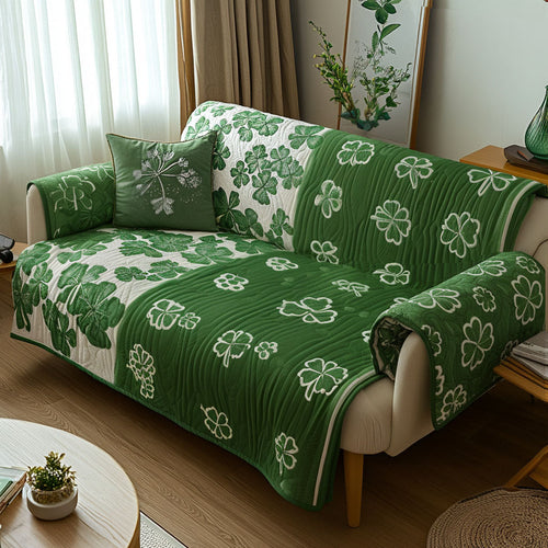 Soft Shamrock Quilted Sofa Cover NCU0PT11229