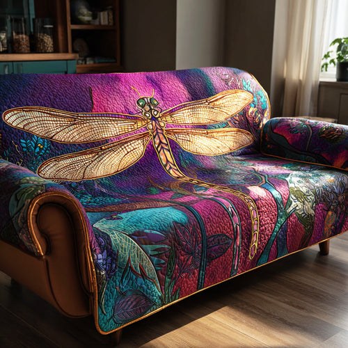 Soft Sky Flutter Quilted Sofa Cover NCU0TD1566
