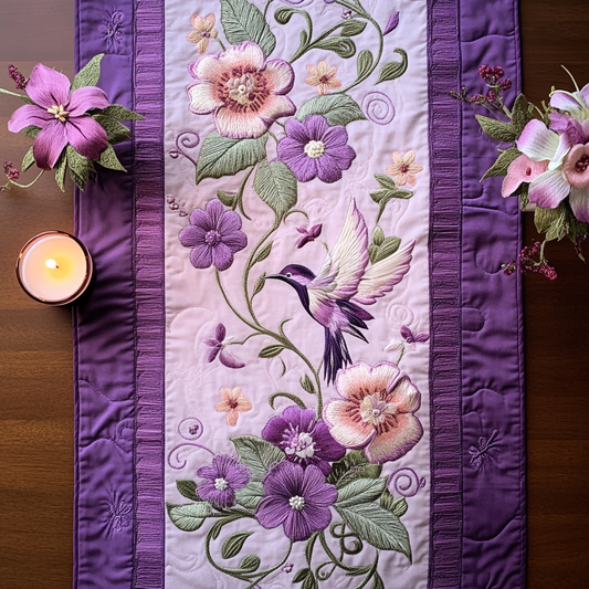 Soft Songbird Quilted Table Runner NCU0VH3171