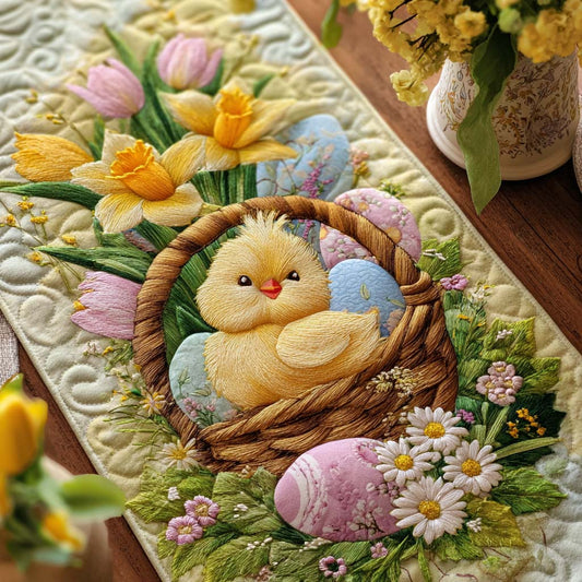 Soft Spring Quilted Table Runner NCU0NT12272