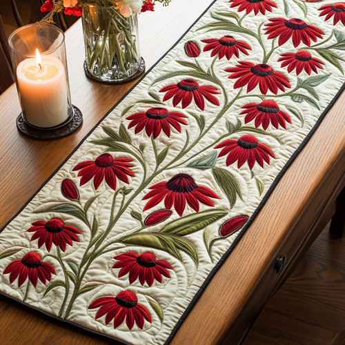 Soft Sprout Quilted Table Runner NCU0VH4349