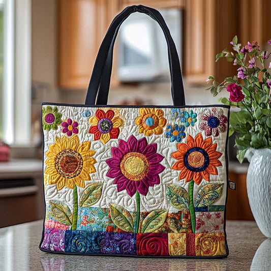 Soft Sunflower Glow Quilted Tote Bag NCU0NT8472