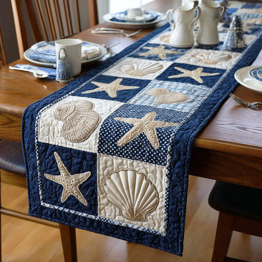 Soft Tides Quilted Table Runner NCU0TD2231