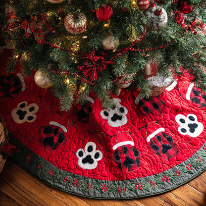 Soft Tracks Christmas Quilted Tree Skirt NCU0TD1887