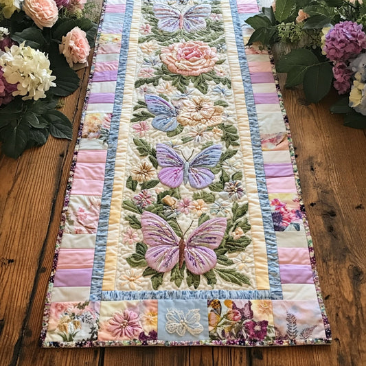 Soft Winged Beauty Quilted Table Runner NCU0PT5687