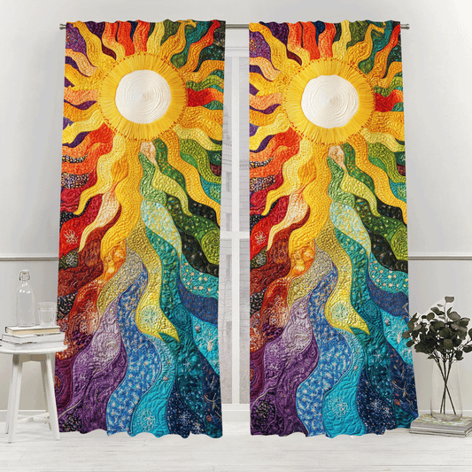 Solar Bloom Quilted Curtains NCU0DV2883