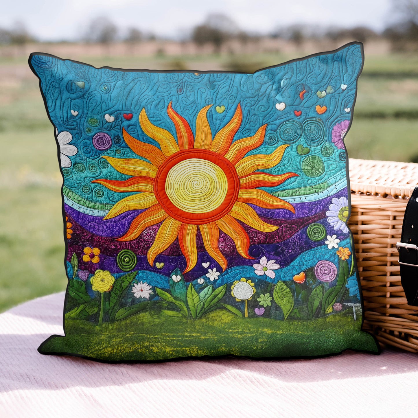 Solar Reverie Quilted Pillow Case NCU0PT6675