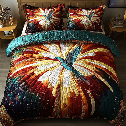 Solar Bloom 3-Piece Quilted Bedding Set NCU0VL1239