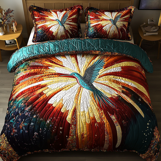 Solar Bloom 3-Piece Quilted Bedding Set NCU0VL1239