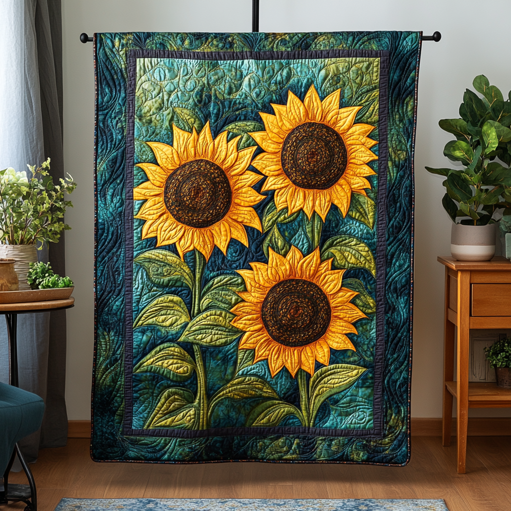 Solar Bloom Quilted Blanket NCU0VH136