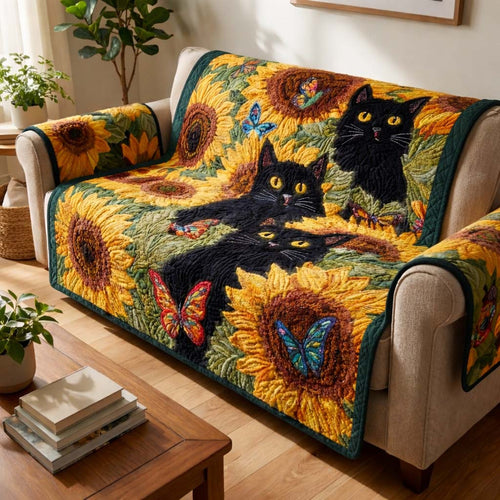 Solar Cat Forest Quilted Sofa Cover NCU0HH1944