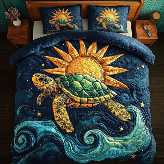 Solar Drift 3-Piece Quilted Bedding Set NCU0XD441
