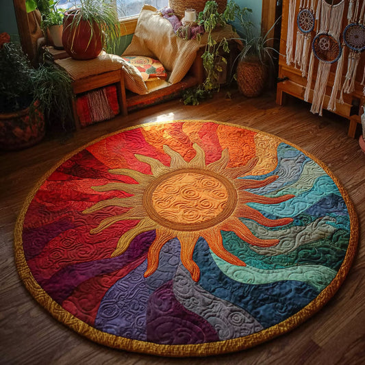 Solar Flare Quilted Round Mat NCU0TV186