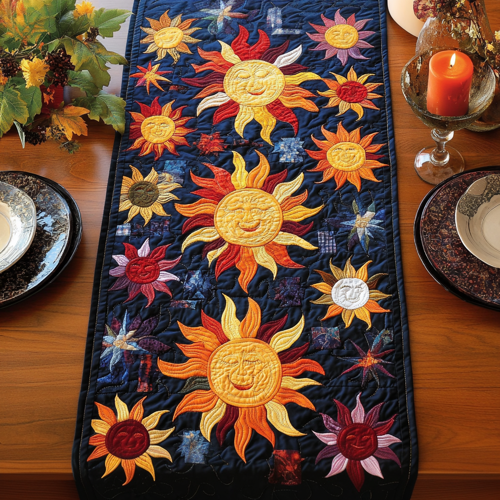 Pomeranian Glow Quilted Table Runner NCU0DDK1404