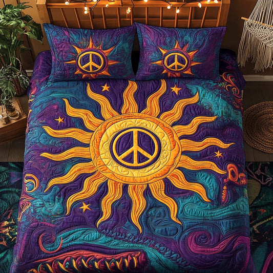 Solar Groove 3-Piece Quilted Bedding Set NCU0XD541