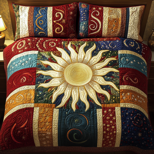 Solar Radiance 3-Piece Quilted Bedding Set NCU0VH2926