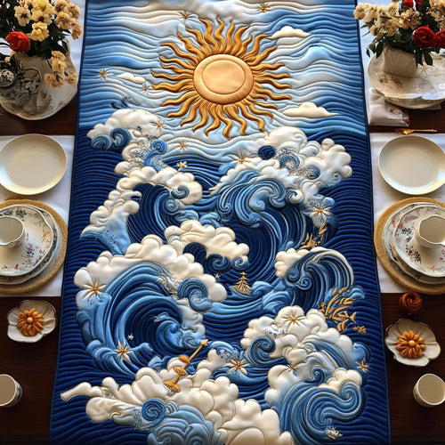 Solar Waves Quilted Table Runner NCU0PT6551
