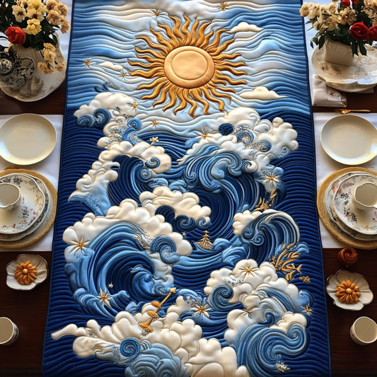 Solar Waves Quilted Table Runner NCU0PT6551