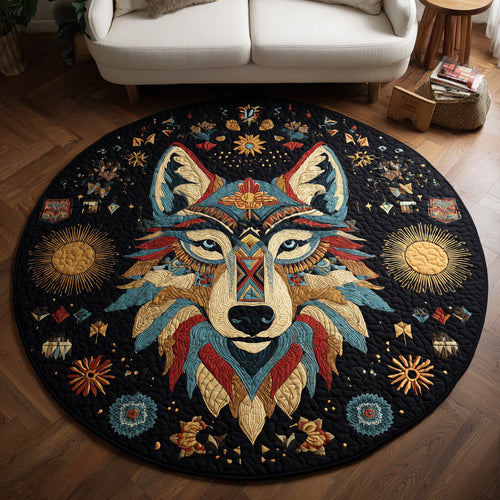 Solar Wolf Quilted Round Mat NCU0HH008