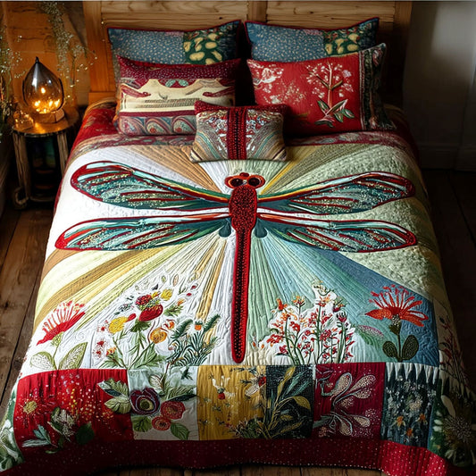 Solstice Dragonfly 3-Piece Quilted Bedding Set NCU0PT10670
