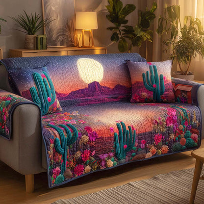 Solstice Glow Quilted Sofa Cover NCU0XD1486
