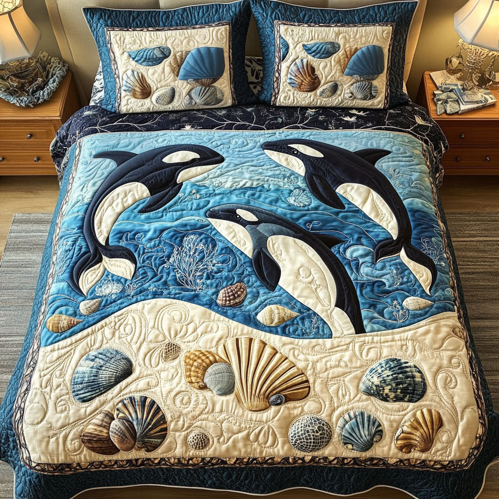 Song of Depths 3-Piece Quilted Bedding Set NCU0NT6992
