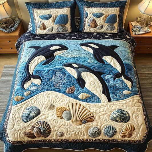 Song of Depths 3-Piece Quilted Bedding Set NCU0NT6992
