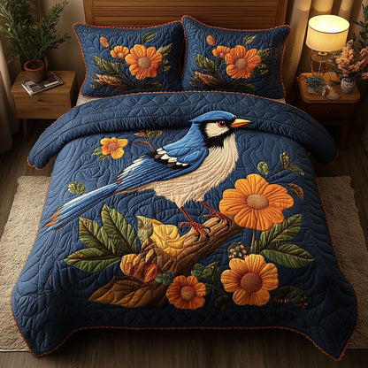 Songbird Serenity 3-Piece Quilted Bedding Set NCU0PT6260