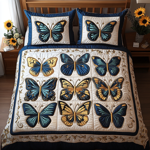 Soothing Wings 3-Piece Quilted Bedding Set NCU0VL1643
