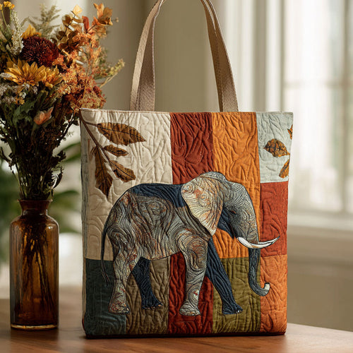 Soul Elephant Quilted Tote Bag NCU0PT8914