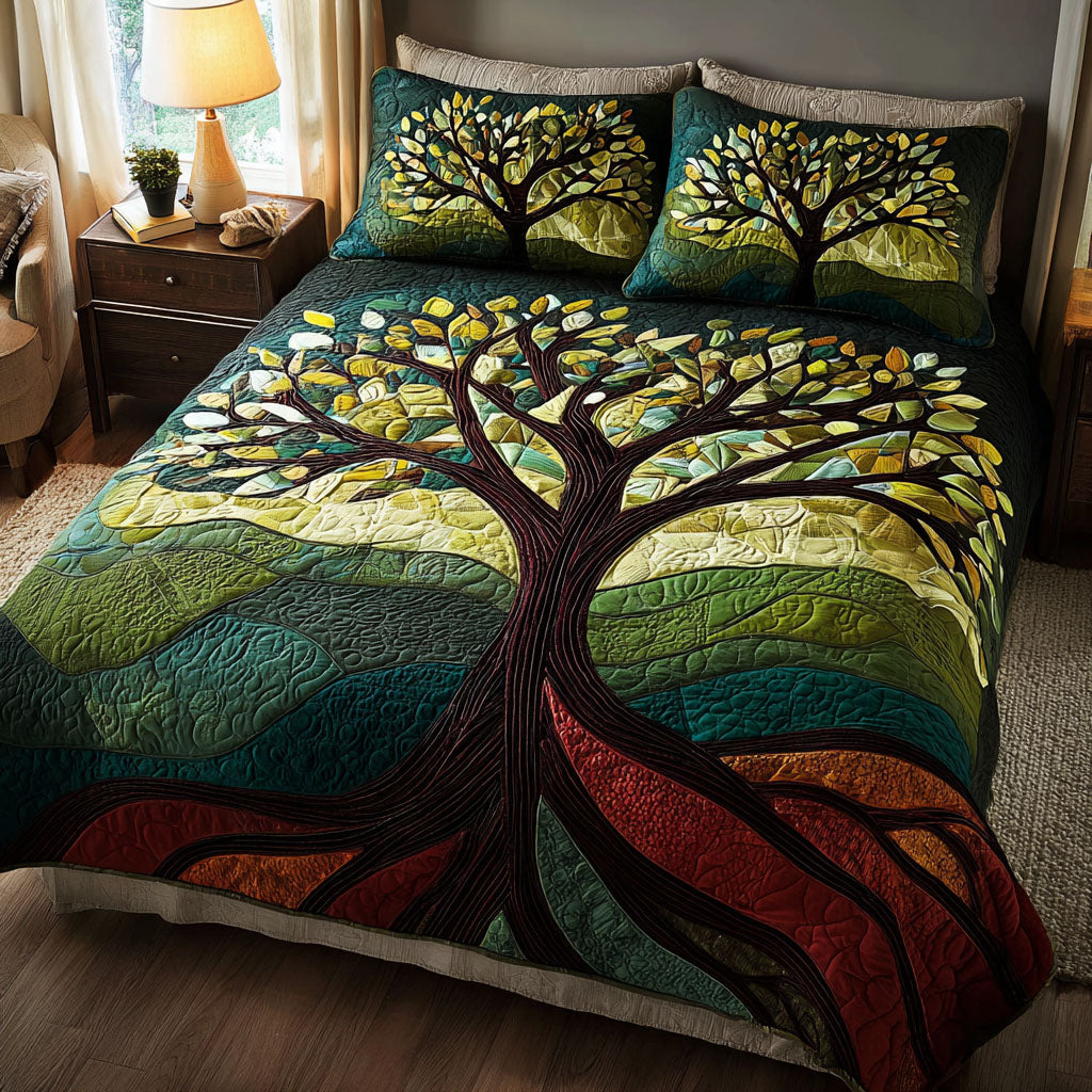 Soul Tree 3-Piece Quilted Bedding Set NCU0DK11938