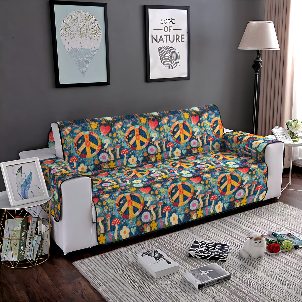 Soulful Peace Quilted Sofa Cover NCU0PT6911