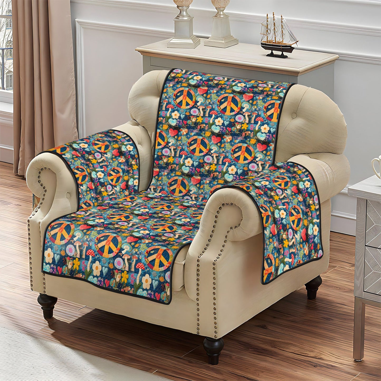 Soulful Peace Quilted Sofa Cover NCU0PT6911