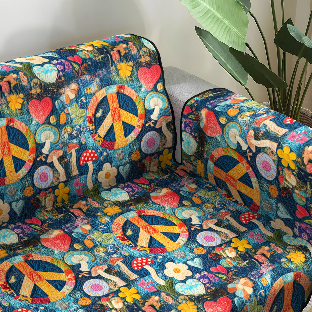 Soulful Peace Quilted Sofa Cover NCU0PT6911