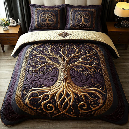 Soulful Roots 3-Piece Quilted Bedding Set NCU0PT3820
