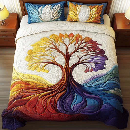 Soulful Roots 3-Piece Quilted Bedding Set NCU0TH2456
