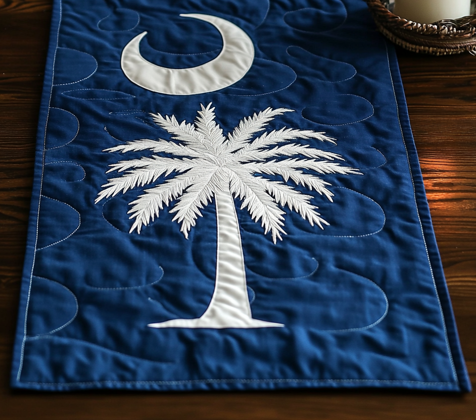 South Carolina Flag Quilted Table Runner NCU0DV5374
