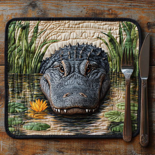 Southern Alligator Swamp Quilted Place Mat NCU0DV5665