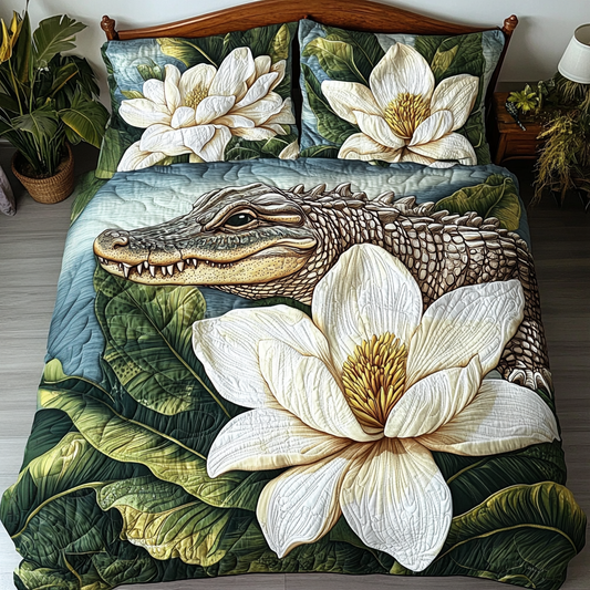 Southern Beauty 3-Piece Quilted Bedding Set NCU0VH4518