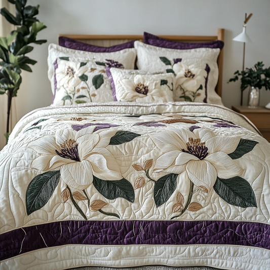 Southern Bloom 3-Piece Quilted Bedding Set NCU0VH4968