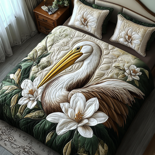 Southern Charm 3-Piece Quilted Bedding Set NCU0DV4836