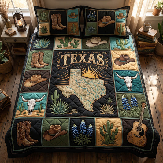 Southern Horizon 3-Piece Quilted Bedding Set NCU0TD2763
