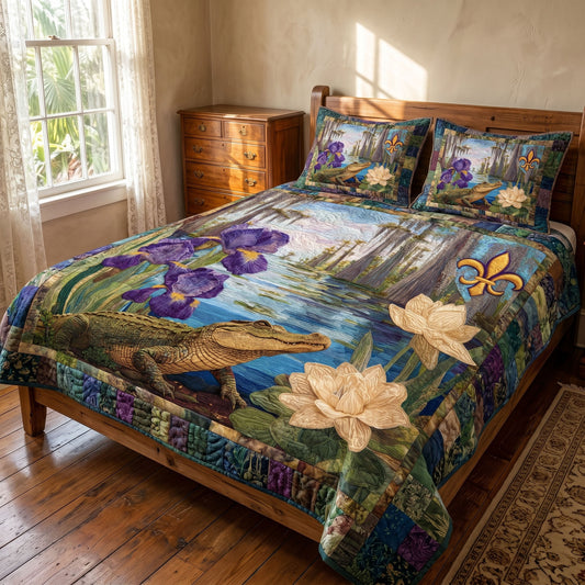 Southern Mosaic 3-Piece Quilted Bedding Set NCU0NT12764