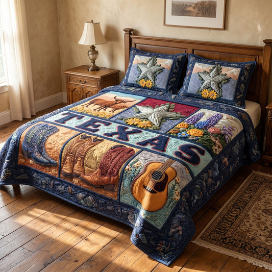 Southern Spirit 3-Piece Quilted Bedding Set NCU0NT12771