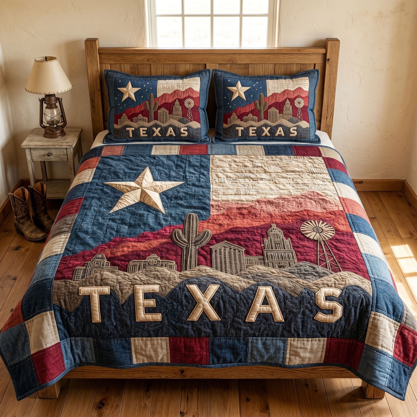 Southern Spirit 3-Piece Quilted Bedding Set NCU0NT12783