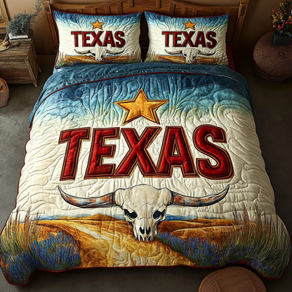 Southern Texas 3-Piece Quilted Bedding Set NCU0VH4451
