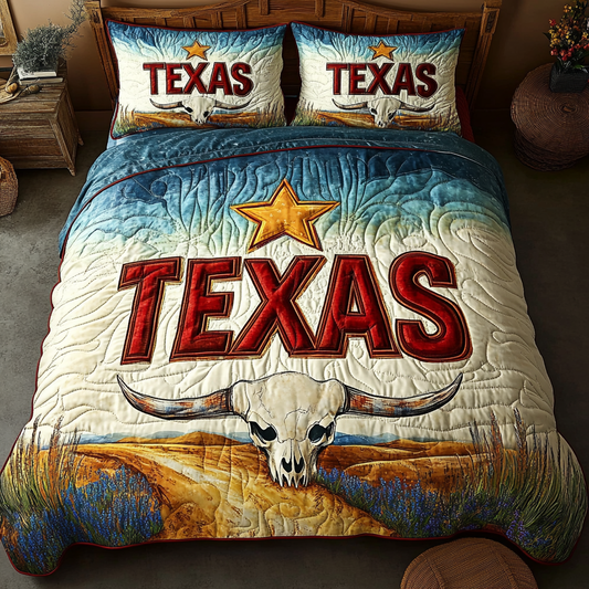 Southern Texas 3-Piece Quilted Bedding Set NCU0VH4451
