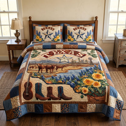 Southern Tradition 3-Piece Quilted Bedding Set NCU0NT12780
