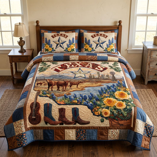 Southern Tradition 3-Piece Quilted Bedding Set NCU0NT12780